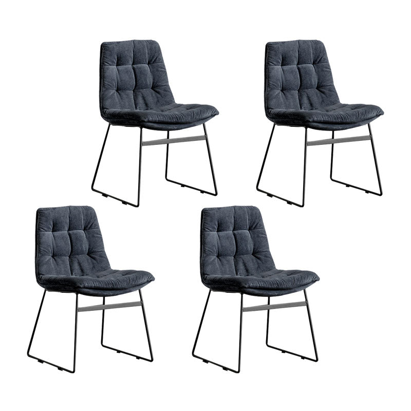 Chaises de cuisine de style contemporain dinant la chaise latérale sans bras avec les jambes en métal