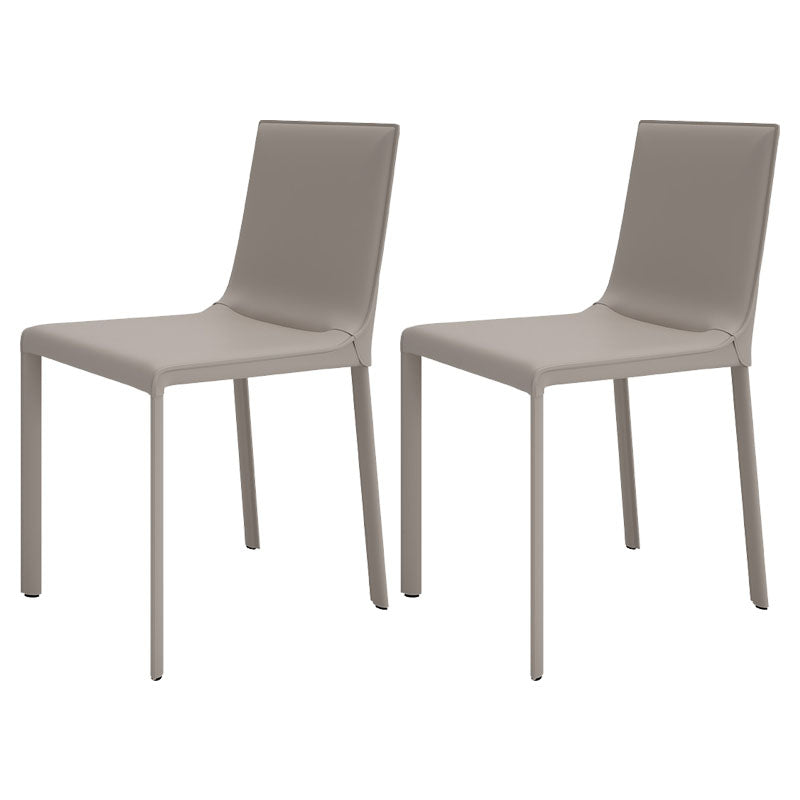 Contemporary Style Kitchen Chairs Dining Armless Side Chairs with Metal Legs