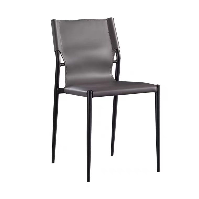 Sillas de comedor estilo moderno Silla auxiliar de cocina sin brazos con patas de metal