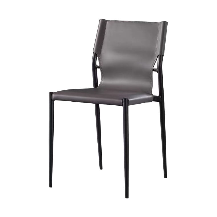 Sillas de comedor estilo moderno Silla auxiliar de cocina sin brazos con patas de metal