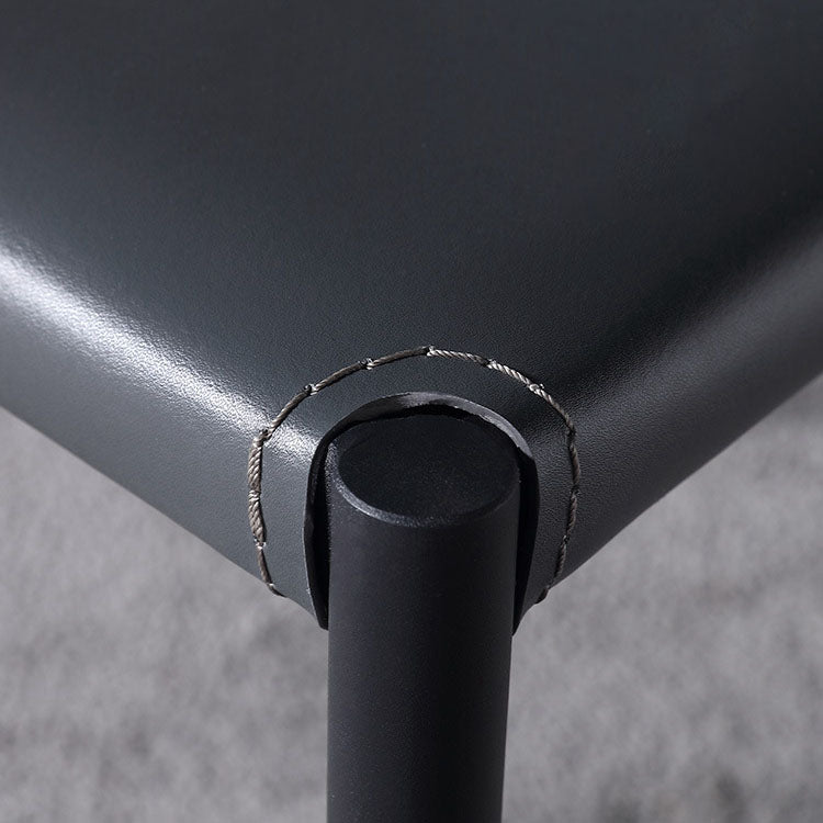 Sillas de comedor estilo moderno Silla auxiliar de cocina sin brazos con patas de metal