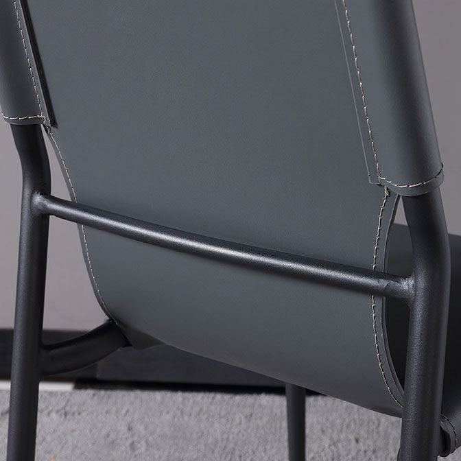 Sillas de comedor estilo moderno Silla auxiliar de cocina sin brazos con patas de metal