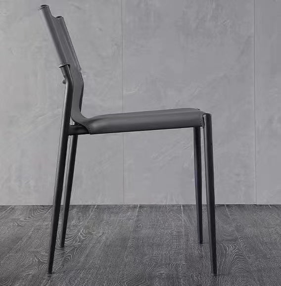 Sillas de comedor estilo moderno Silla auxiliar de cocina sin brazos con patas de metal