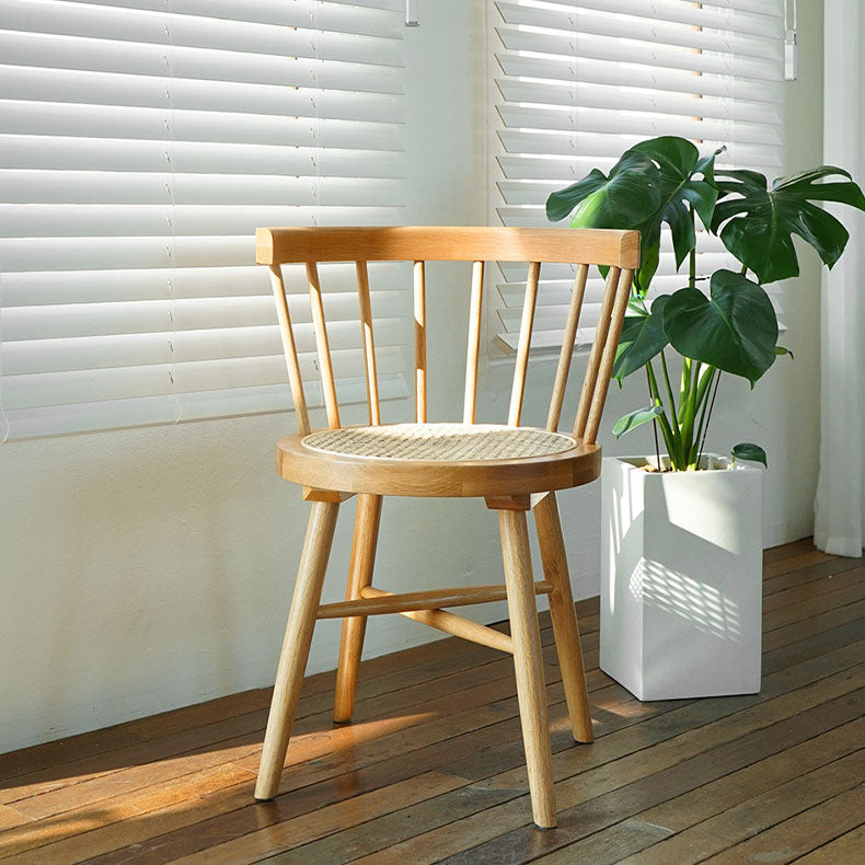 Sillas sin brazos de comedor de madera tradicional, silla lateral trasera Windsor para uso doméstico