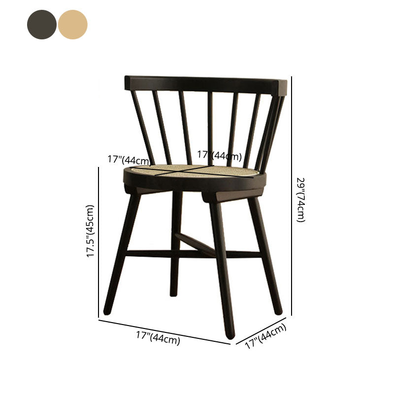 Sillas sin brazos de comedor de madera tradicional, silla lateral trasera Windsor para uso doméstico