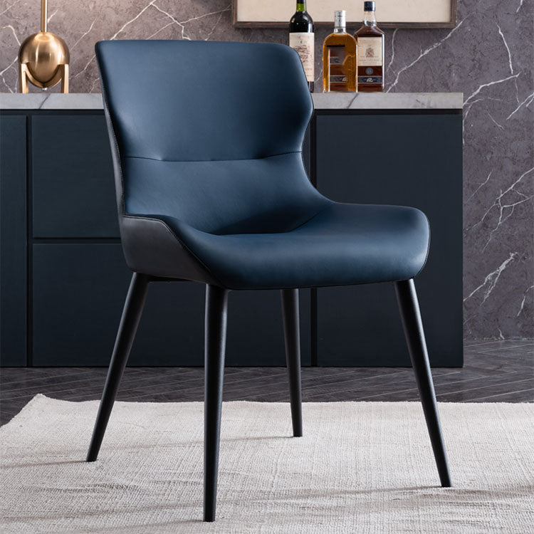 Sillas de comedor de cocina con brazo trasero de silla de metal de estilo moderno
