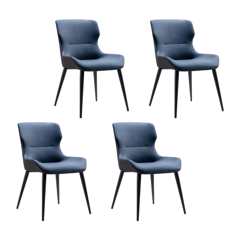 Sillas de comedor de cocina con brazo trasero de silla de metal de estilo moderno