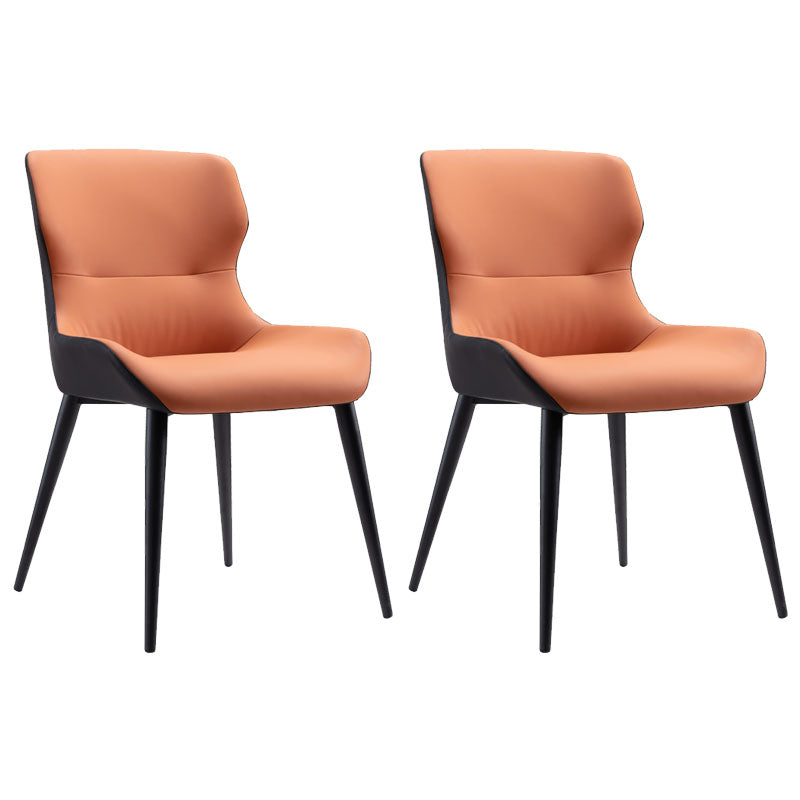 Sillas de comedor de cocina con brazo trasero de silla de metal de estilo moderno