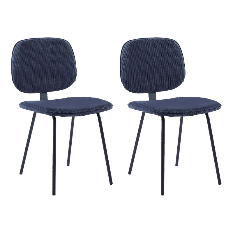 Silla de comedor de metal de estilo contemporáneo, acabado mate, silla lateral sin brazos para cocina