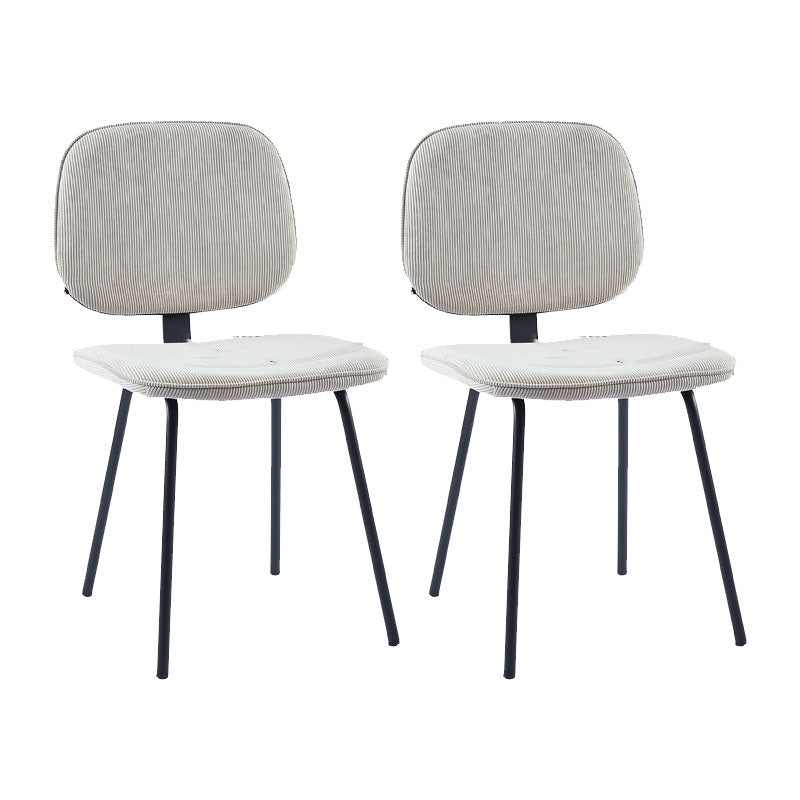 Silla de comedor de metal de estilo contemporáneo, acabado mate, silla lateral sin brazos para cocina