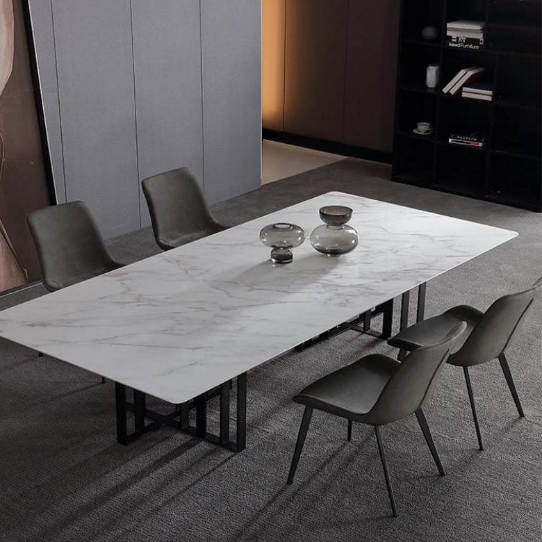 Silla auxiliar de cuero moderna para hotel, silla de comedor con respaldo sólido y acabado mate (juego de 2)