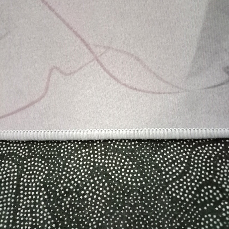 Gold Modern Rug Polyester Circle Rug Stain Resistant Rug for Living Room