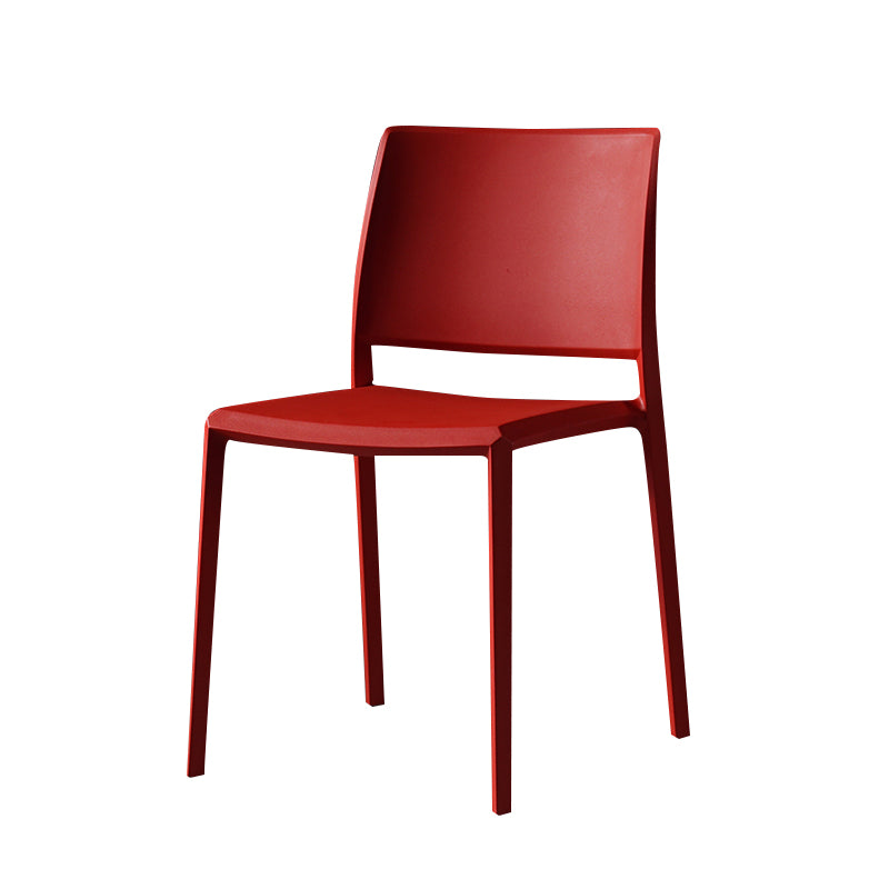 Contemporary Style Dining Chairs Plastic Armless Side Chair for Kitchen