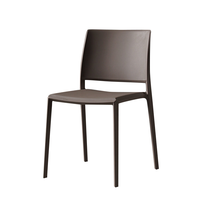 Contemporary Style Dining Chairs Plastic Armless Side Chair for Kitchen