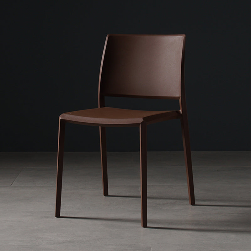 Contemporary Style Dining Chairs Plastic Armless Side Chair for Kitchen