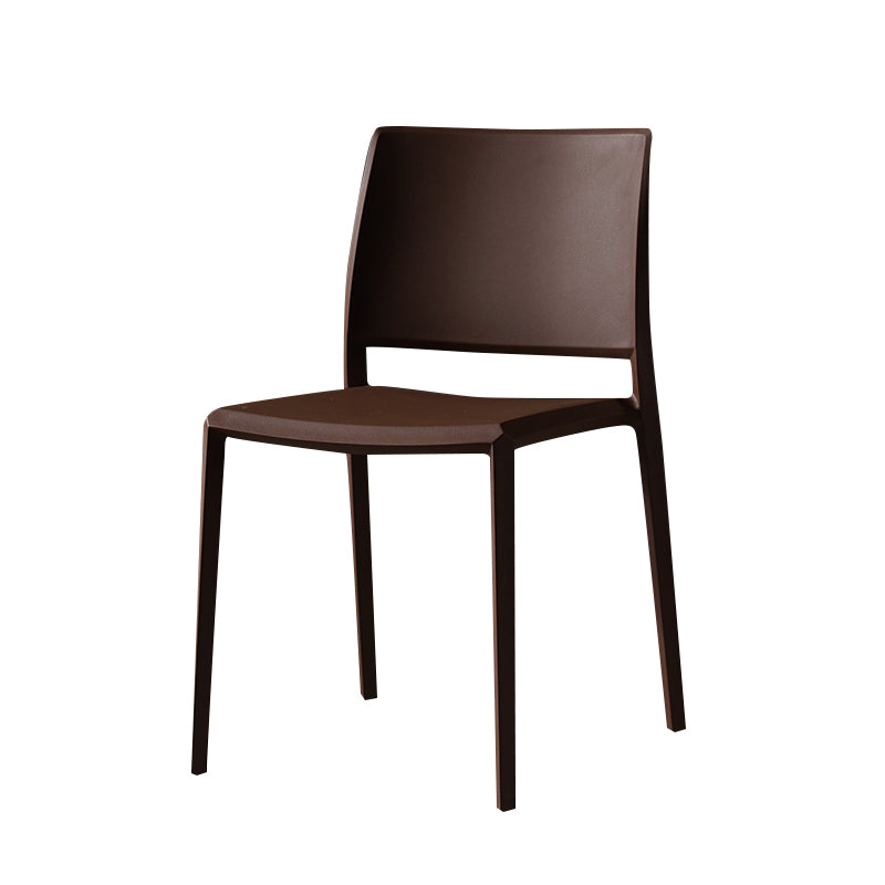 Contemporary Style Dining Chairs Plastic Armless Side Chair for Kitchen