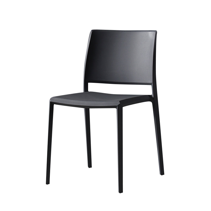 Contemporary Style Dining Chairs Plastic Armless Side Chair for Kitchen