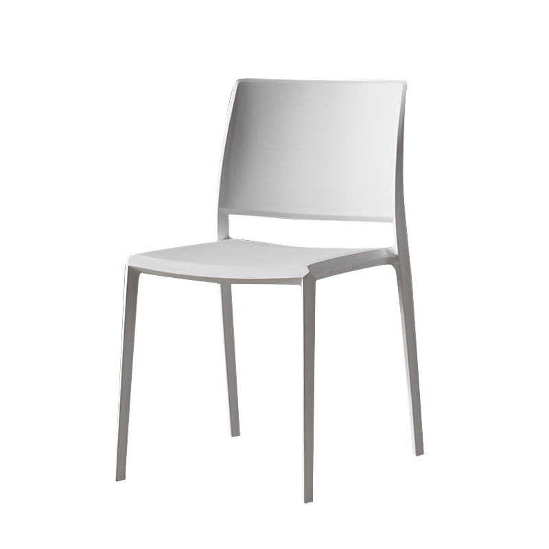 Contemporary Style Dining Chairs Plastic Armless Side Chair for Kitchen