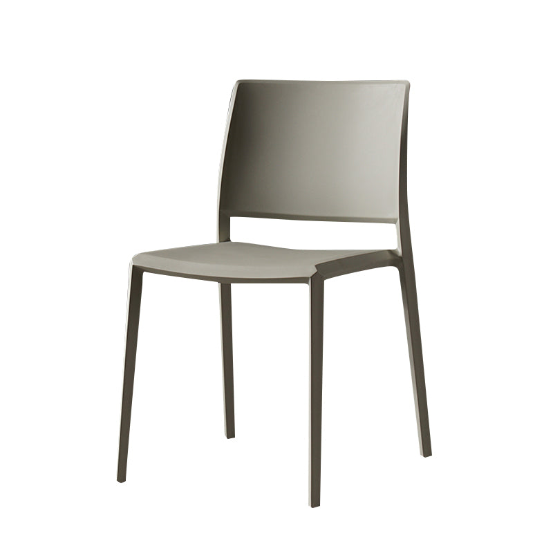 Contemporary Style Dining Chairs Plastic Armless Side Chair for Kitchen