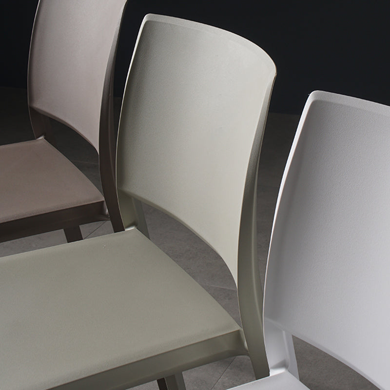Contemporary Style Dining Chairs Plastic Armless Side Chair for Kitchen