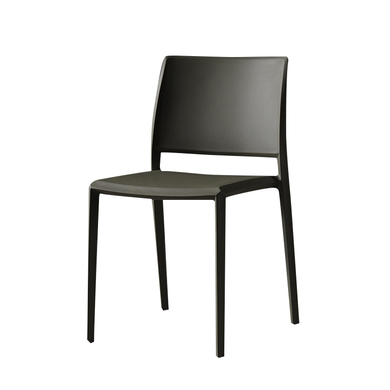 Contemporary Style Dining Chairs Plastic Armless Side Chair for Kitchen