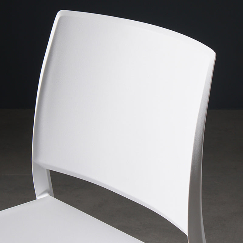 Contemporary Style Dining Chairs Plastic Armless Side Chair for Kitchen