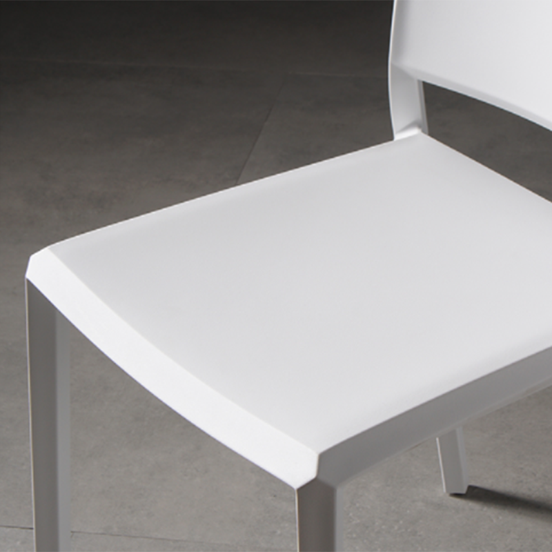 Contemporary Style Dining Chairs Plastic Armless Side Chair for Kitchen