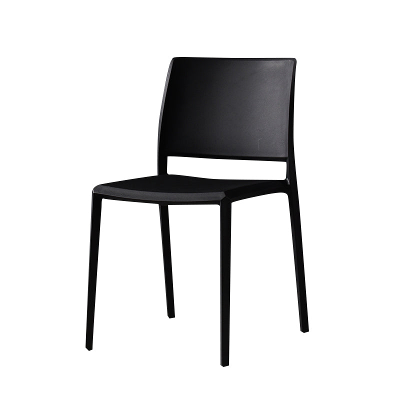 Contemporary Style Dining Chairs Plastic Armless Side Chair for Kitchen