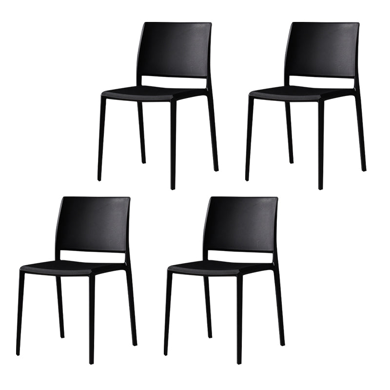 Contemporary Style Dining Chairs Plastic Armless Side Chair for Kitchen