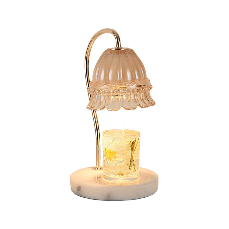 Gold Table Lamp Aromatherapy Melting Wax Desk Lamp for Bedroom (Without Aromatherapy)