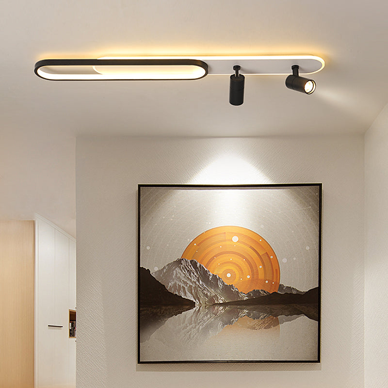 Luminaire de plafond en métal, luminaire de montage au plafond à LED de Style moderne