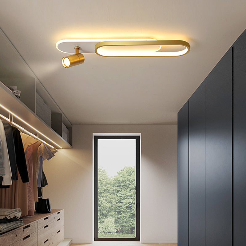 Luminaire de plafond en métal, luminaire de montage au plafond à LED de Style moderne