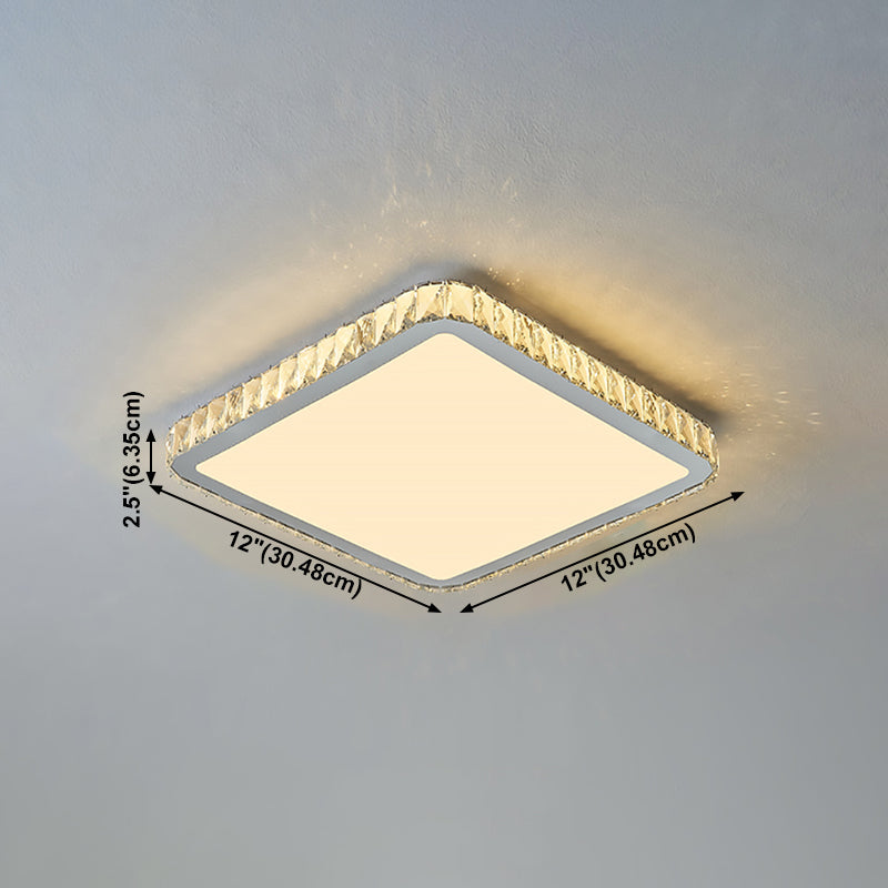 Plafonnier LED encastré en cristal, éclairage de plafond, salon, salle à manger, chambre à coucher