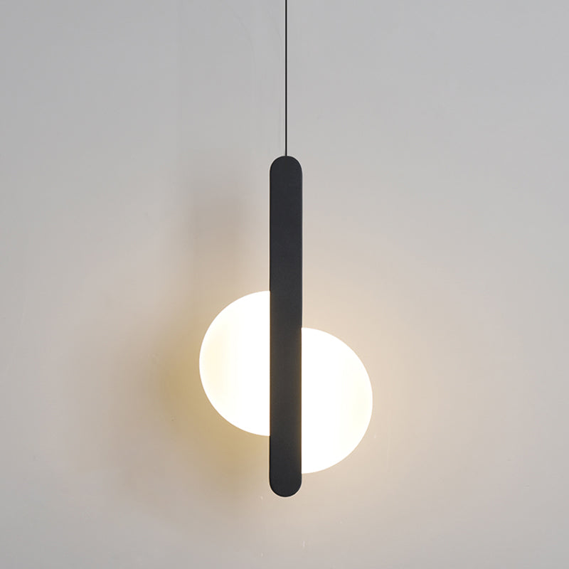 Luminaires suspendus noirs Light lampe à suspension à LED ronde moderne pour chambre à coucher