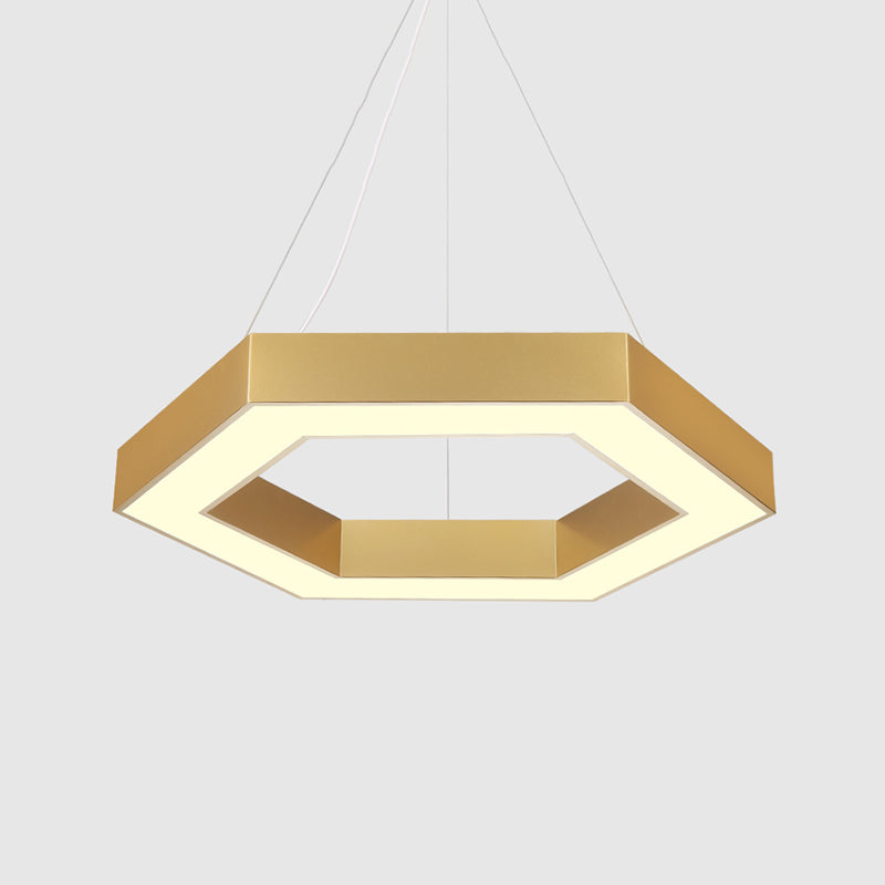 Lampes suspendues contemporaines en or luminaires d'éclairage pendentif en métal avec ombre acrylique