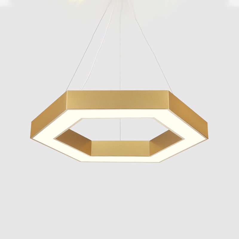 Lampes suspendues contemporaines en or luminaires d'éclairage pendentif en métal avec ombre acrylique