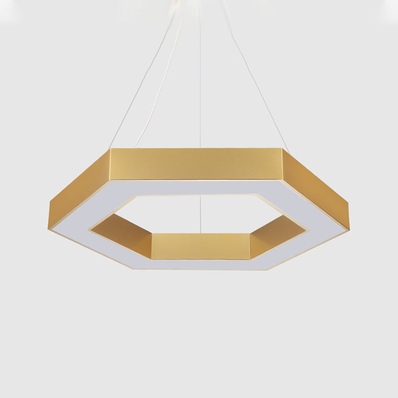 Lampes suspendues contemporaines en or luminaires d'éclairage pendentif en métal avec ombre acrylique