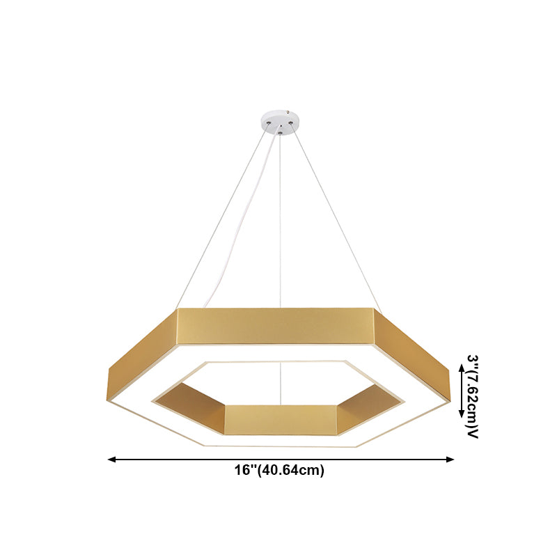 Lampes suspendues contemporaines en or luminaires d'éclairage pendentif en métal avec ombre acrylique