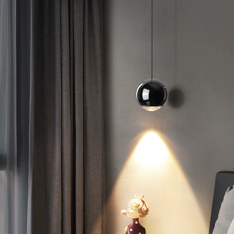 Luminaires suspendus noirs Light lampe à suspension LED du globe moderne pour chambre à coucher