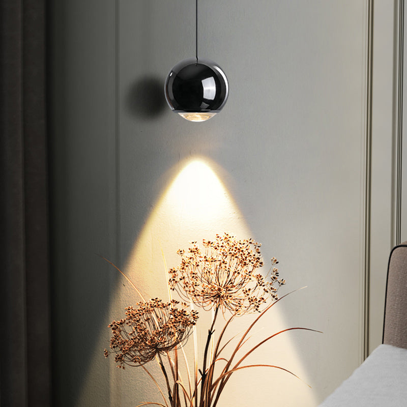Luminaires suspendus noirs Light lampe à suspension LED du globe moderne pour chambre à coucher