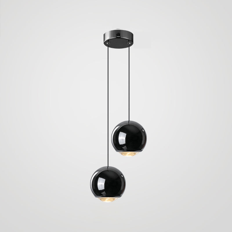 Luminaires suspendus noirs Light lampe à suspension LED du globe moderne pour chambre à coucher
