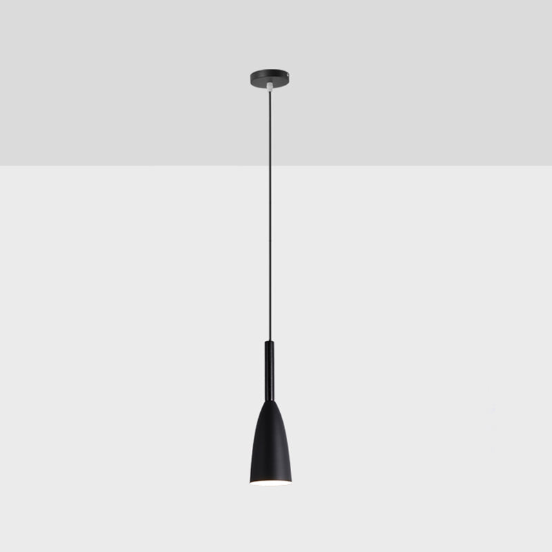 Lampade appese a 1 luce lampada a sospensione moderna con tonalità metallica