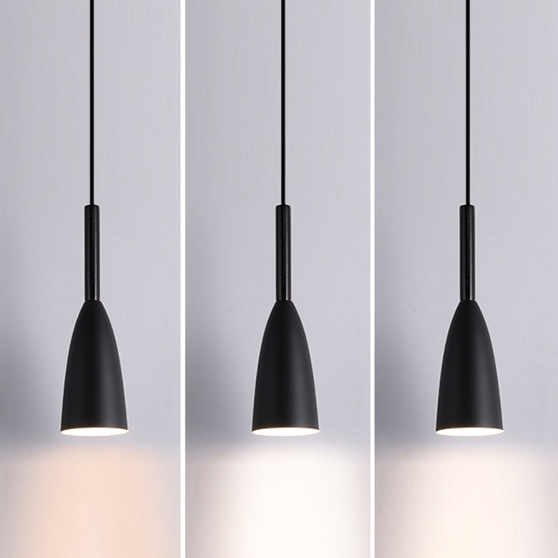 Lampade appese a 1 luce lampada a sospensione moderna con tonalità metallica
