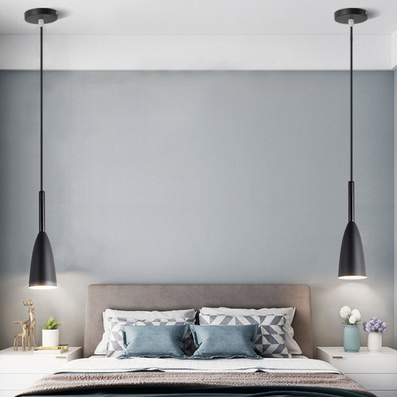 1 Lichthängeleuchte moderne Federlampe mit Metallschatten