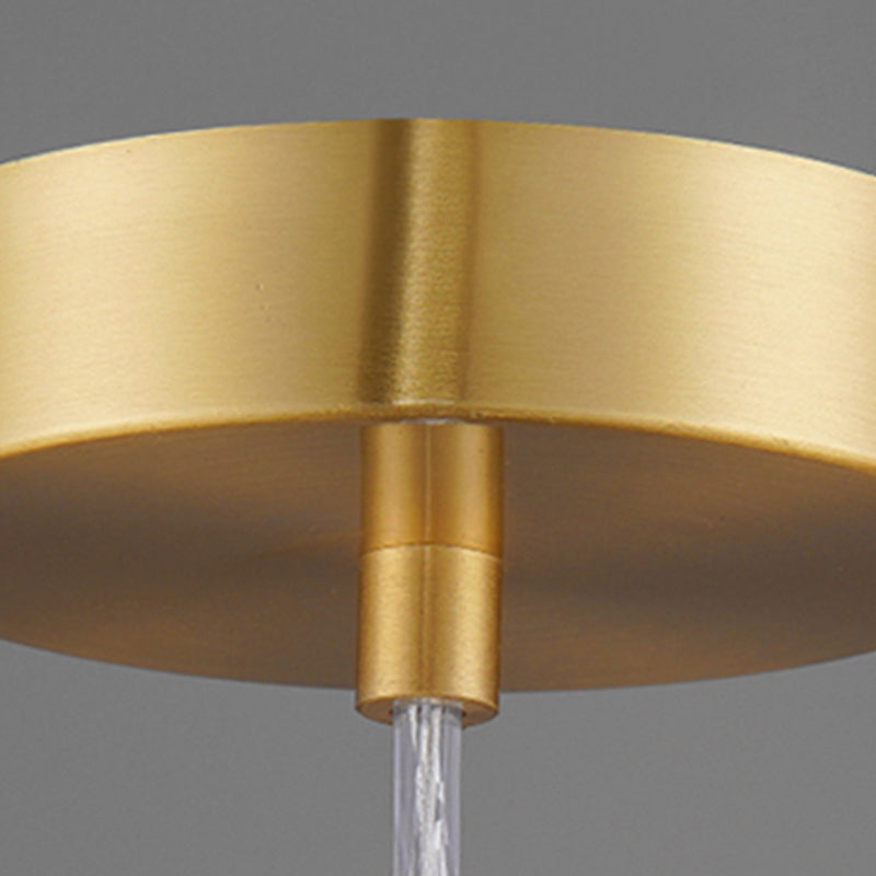 1 Lichthängeleuchte moderne Globus-Federlampe mit klarem Kristallschatten