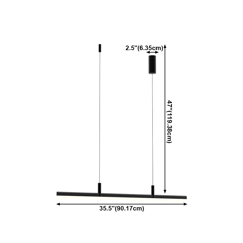 Nordic Pendant Light Modern Style Strip Sanging Lampy Pice pour salle à manger