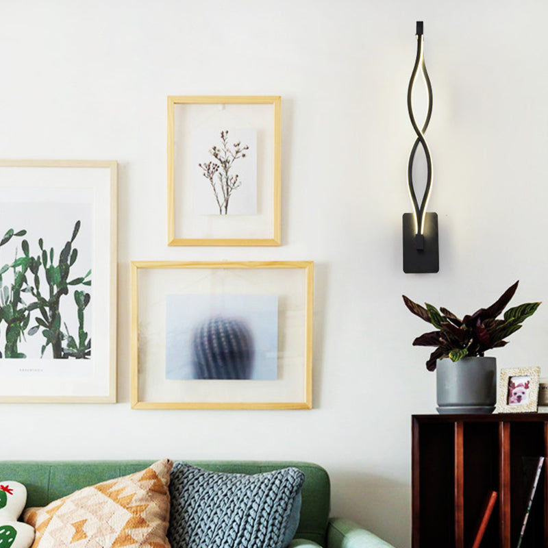 Sala de estar modernista pared apliques led lineal luz de pared simple montada en la pared