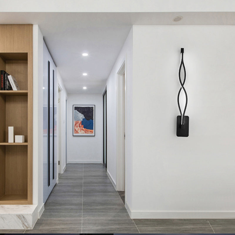 Sala de estar modernista pared apliques led lineal luz de pared simple montada en la pared