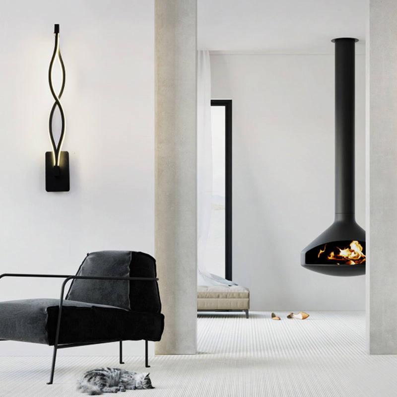 Sala de estar modernista pared apliques led lineal luz de pared simple montada en la pared