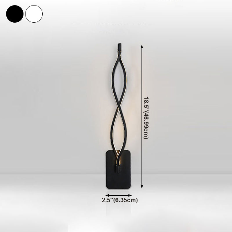 Sala de estar modernista pared apliques led lineal luz de pared simple montada en la pared